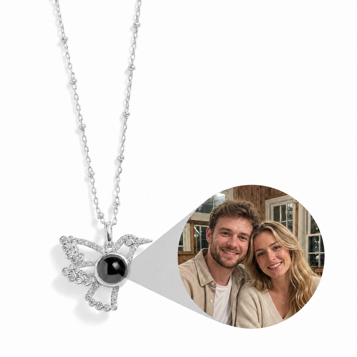 Personalized Bird Photo Necklace