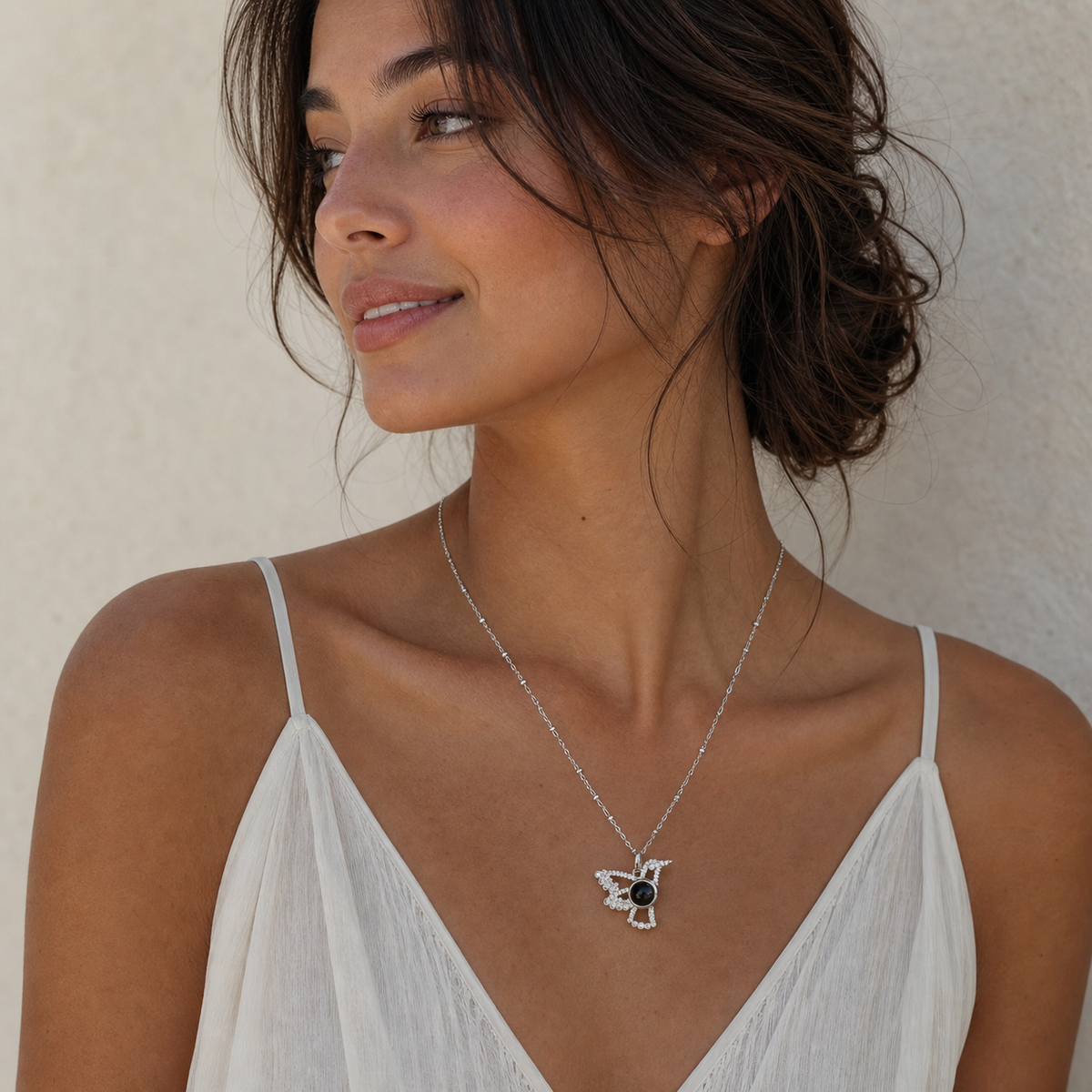 Personalized Bird Photo Necklace