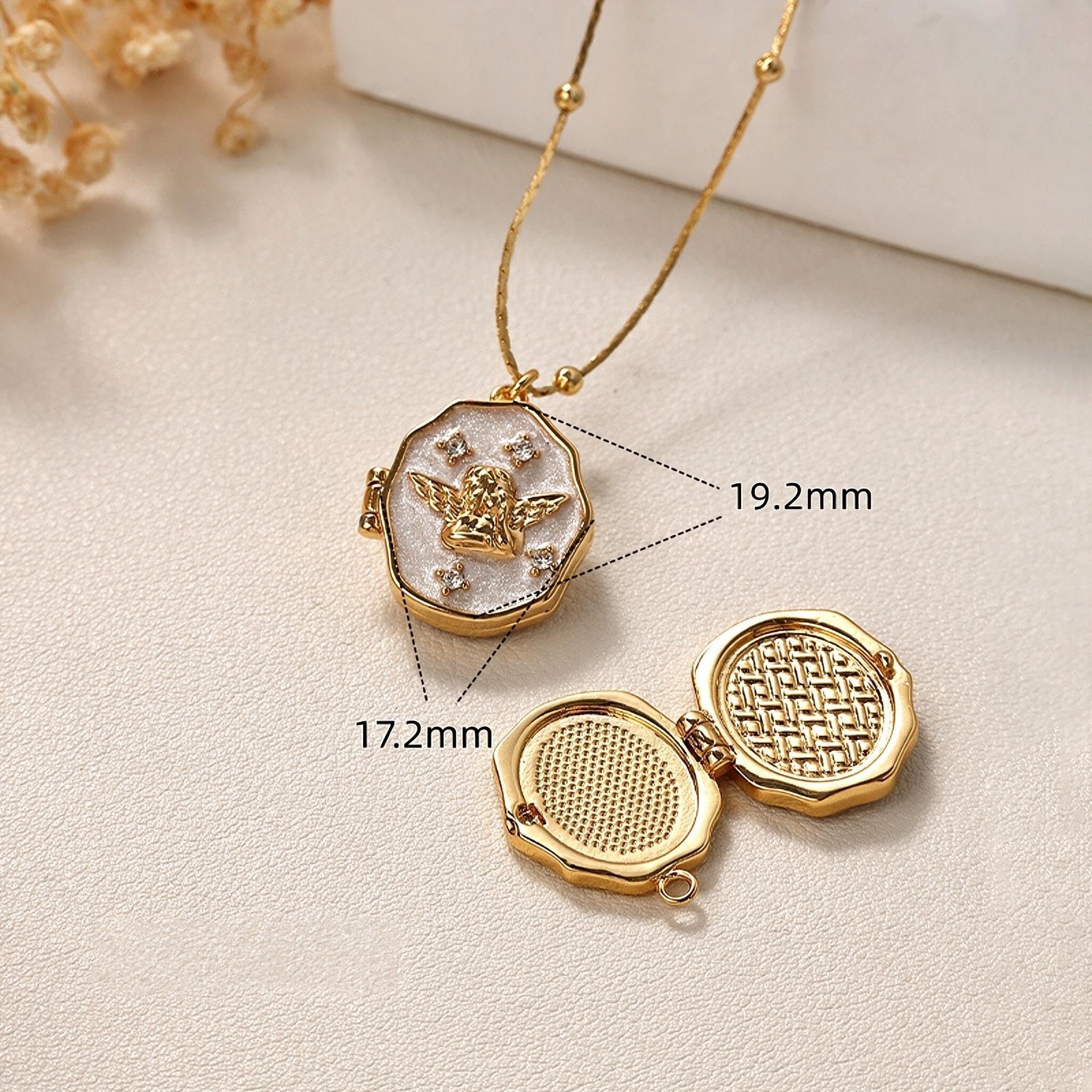 Custom Angle Locket Photo Necklace