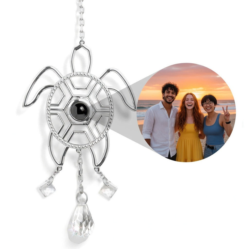 Personalized Turtle Photo Sun Catcher