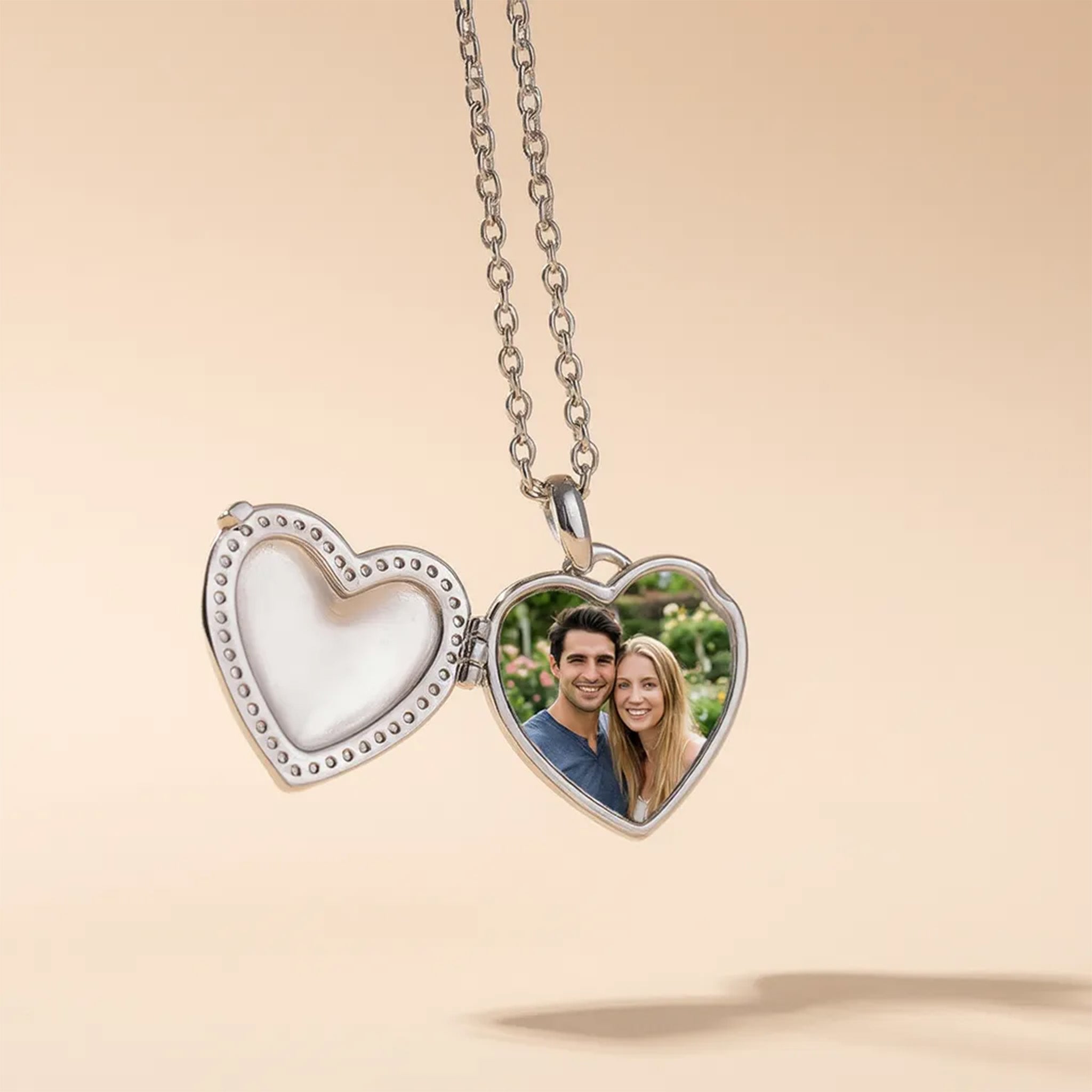 Personalized Heart Locket Necklace