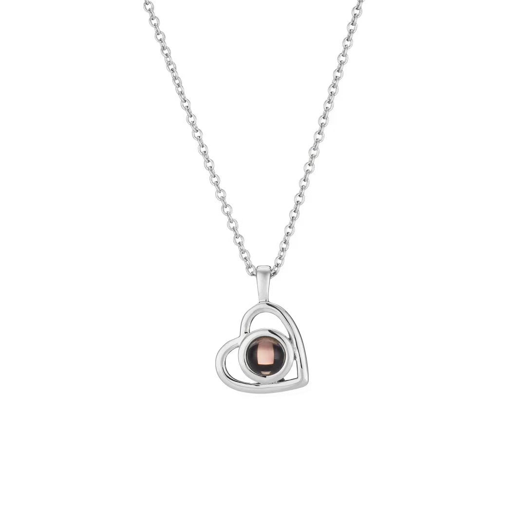 Custom Heart Photo Necklace