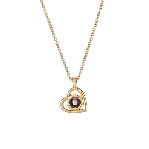 Custom Heart Photo Necklace