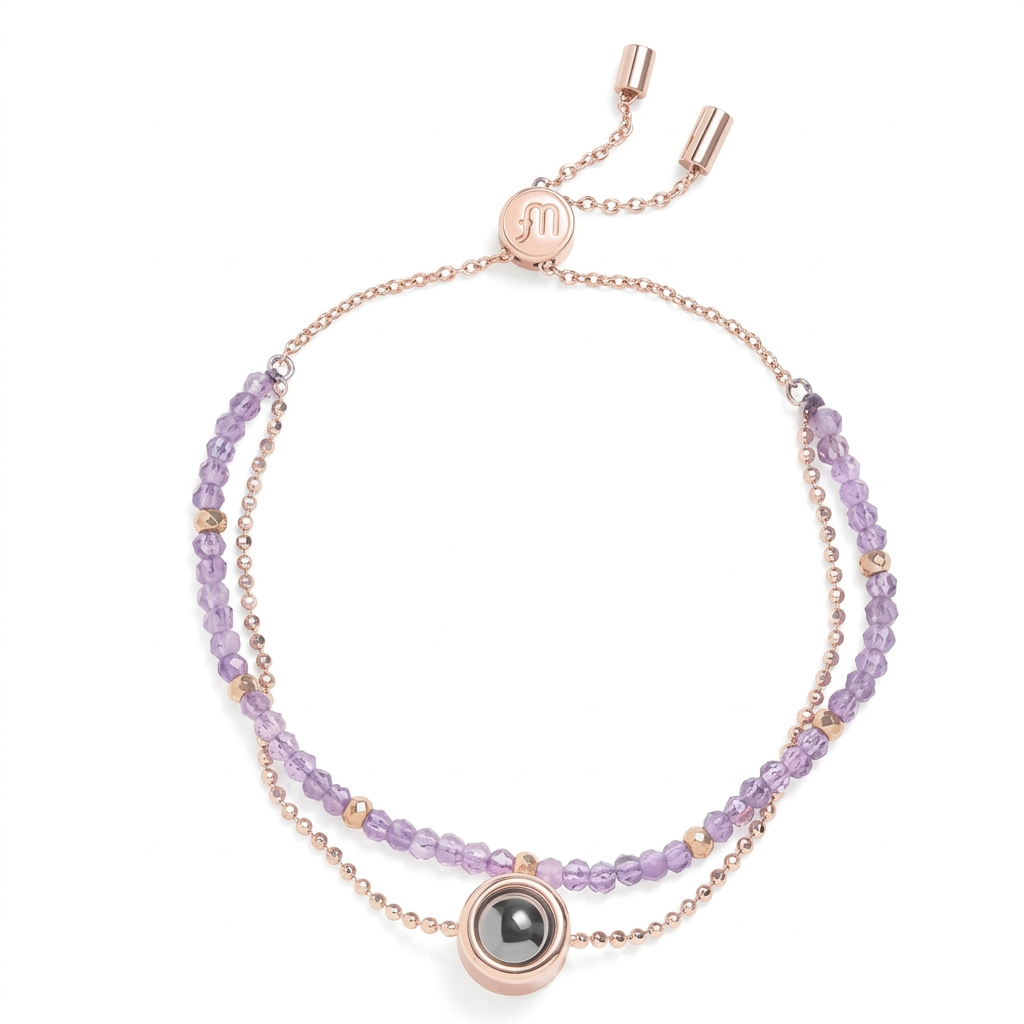 Personalized Crystal Photo Bracelet