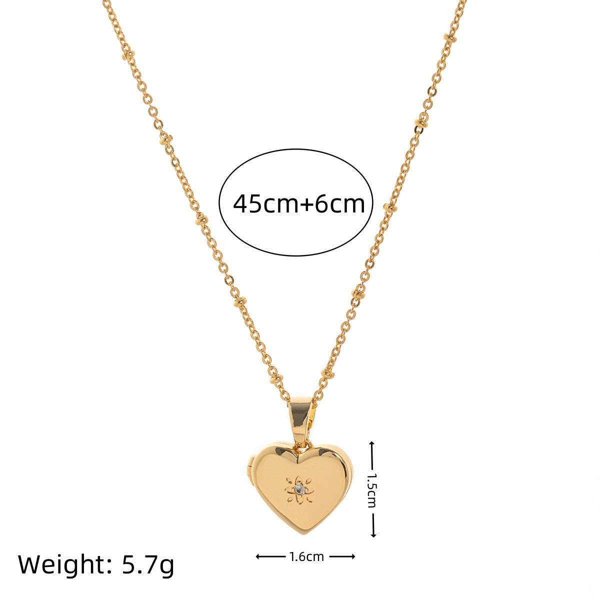 Personalised Heart Locket Necklace