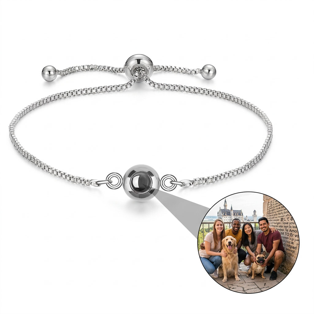 Personalized Photo Slider Bracelet