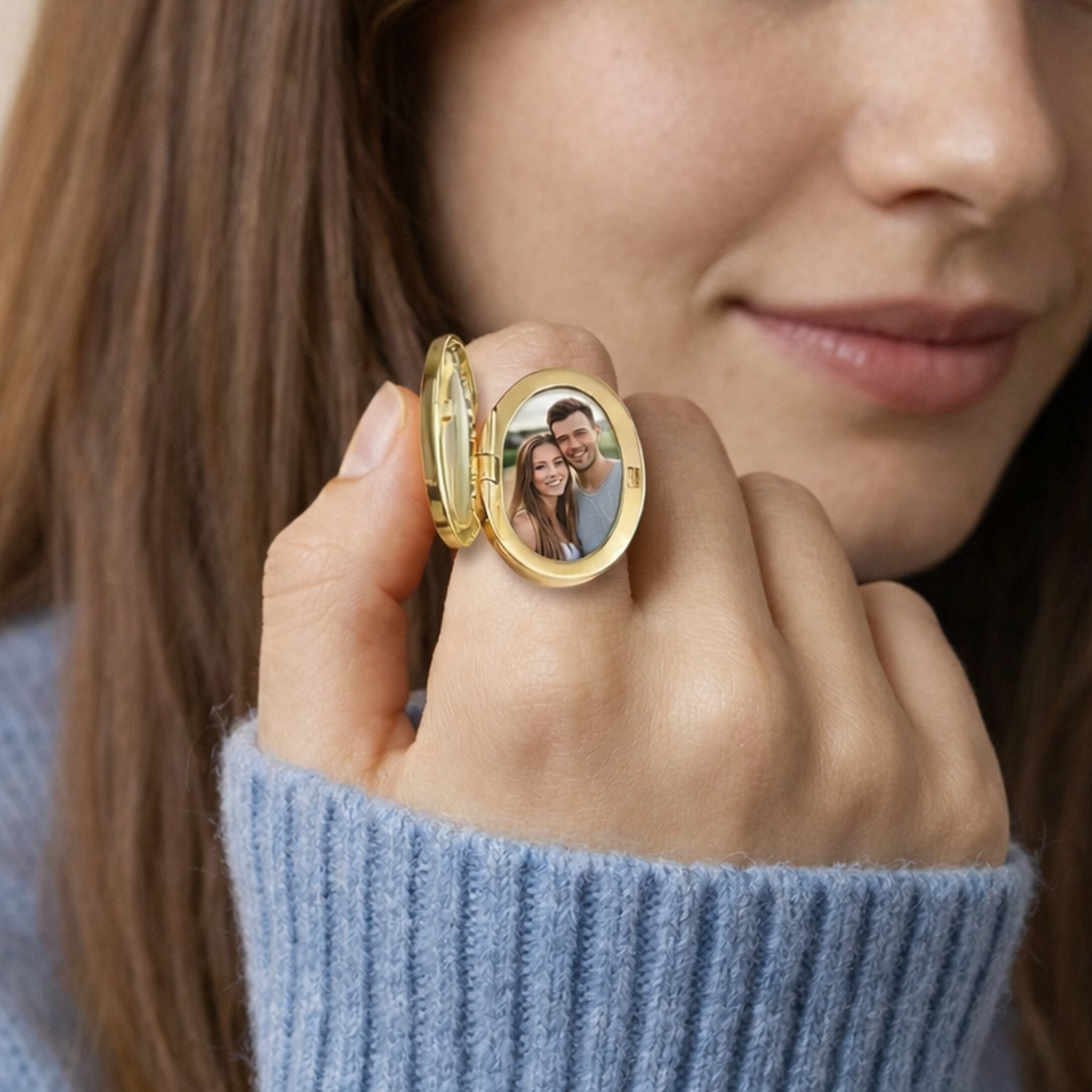 Personalized Photo Locket Ring