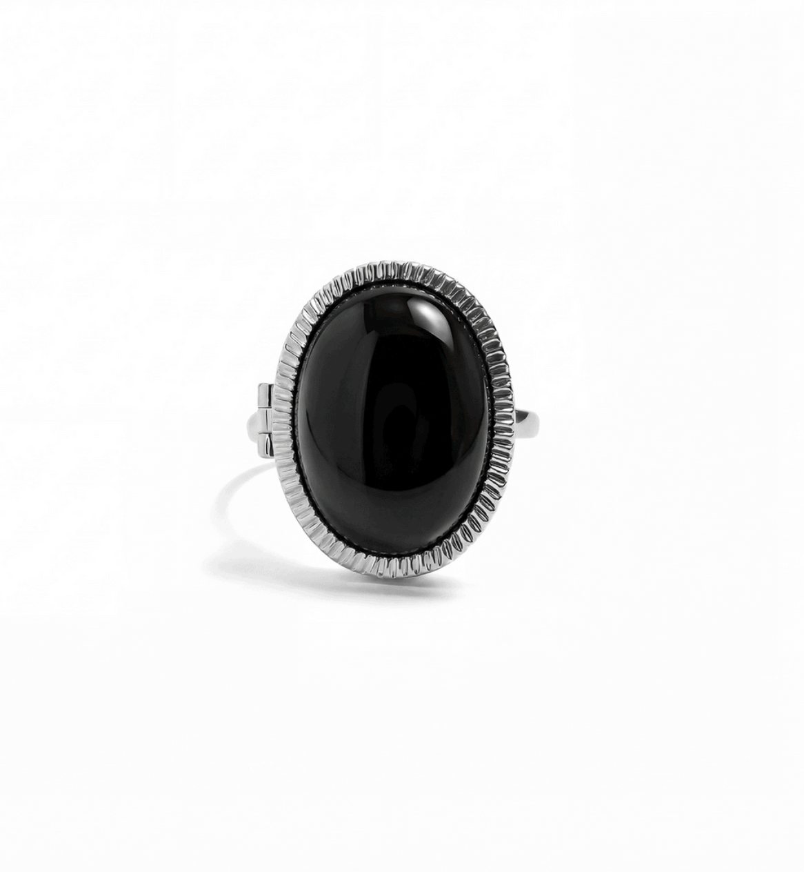 Custom Photo Semiprecious Locket Ring
