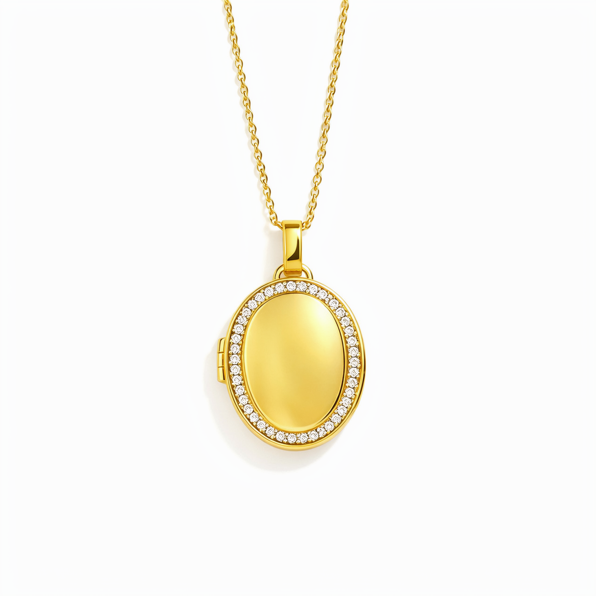 Custom Photo Oval Locket Necklace