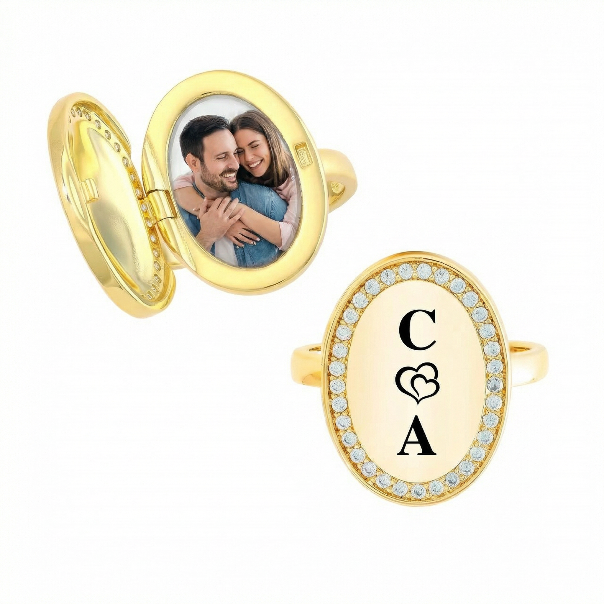 Personalized Photo Locket Ring