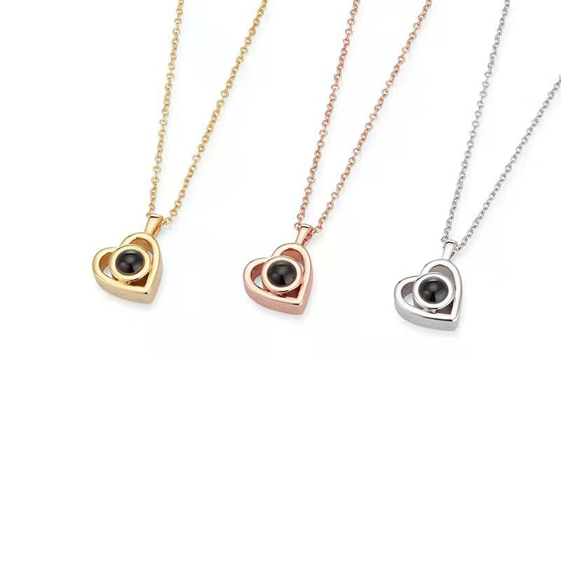 Custom Heart Photo Necklace