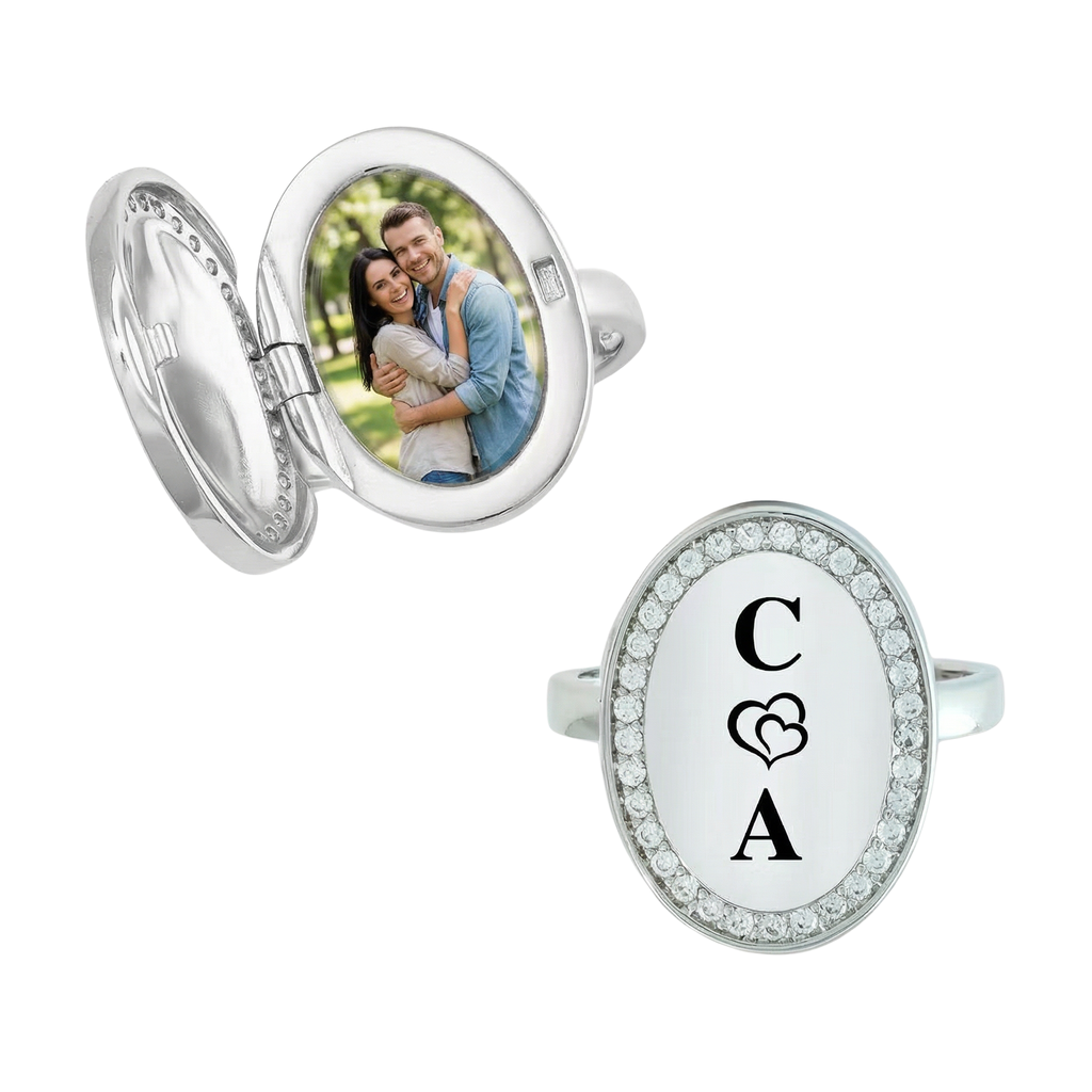 Personalized Photo Locket Ring