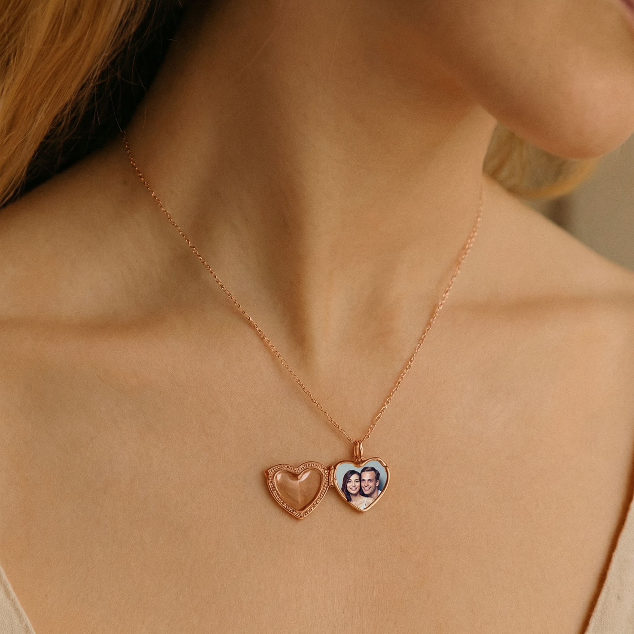 Personalized Heart Locket Necklace