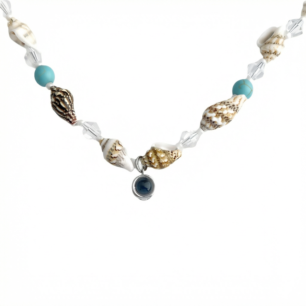 Custom Photo Conch Shell Necklace