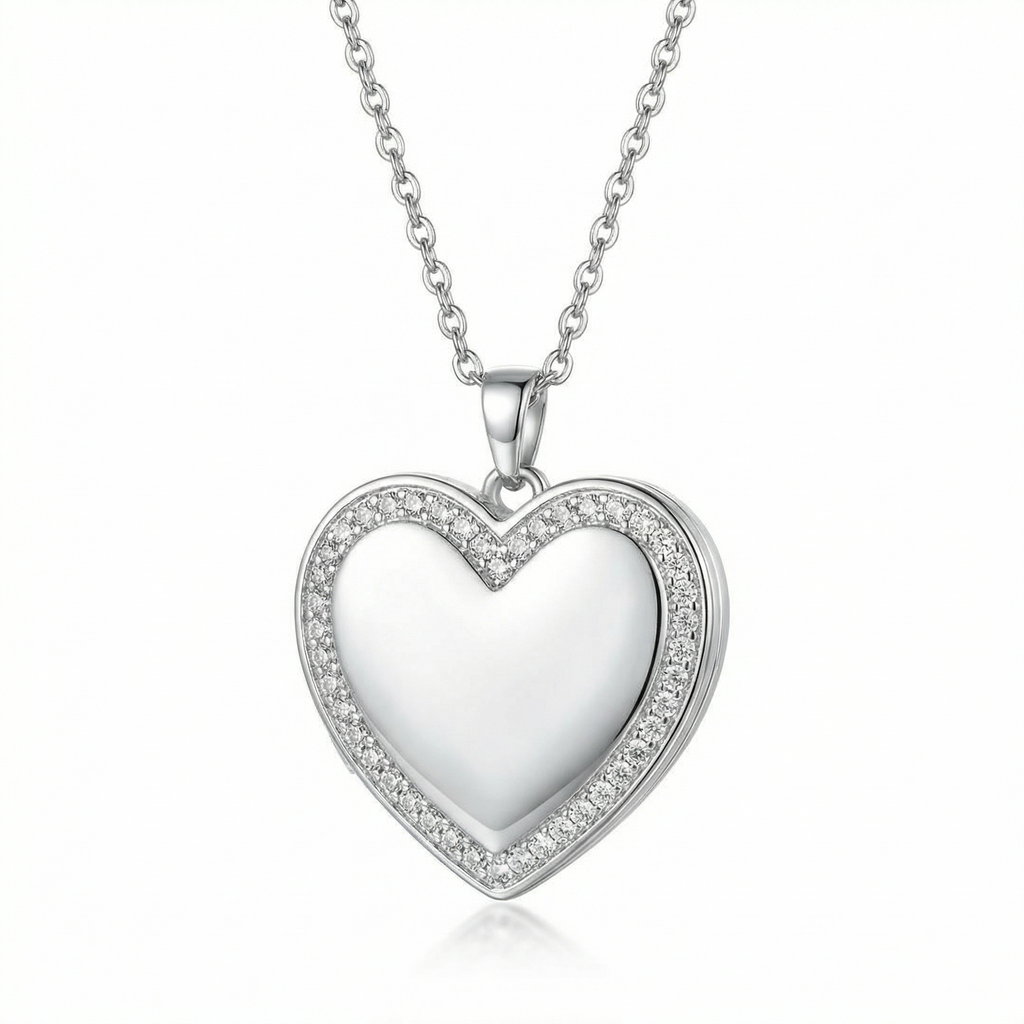 Personalized Heart Locket Necklace