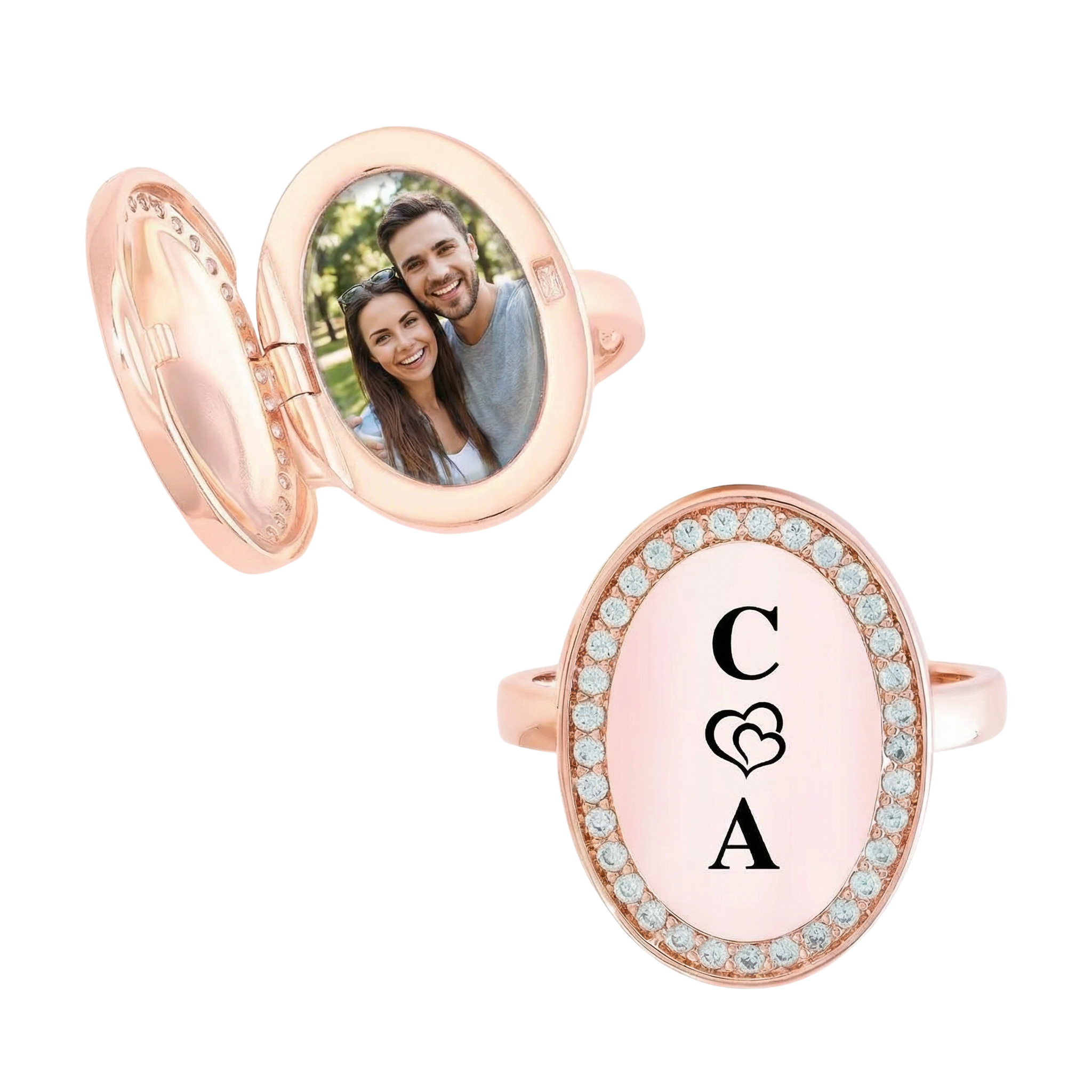 Personalized Photo Locket Ring