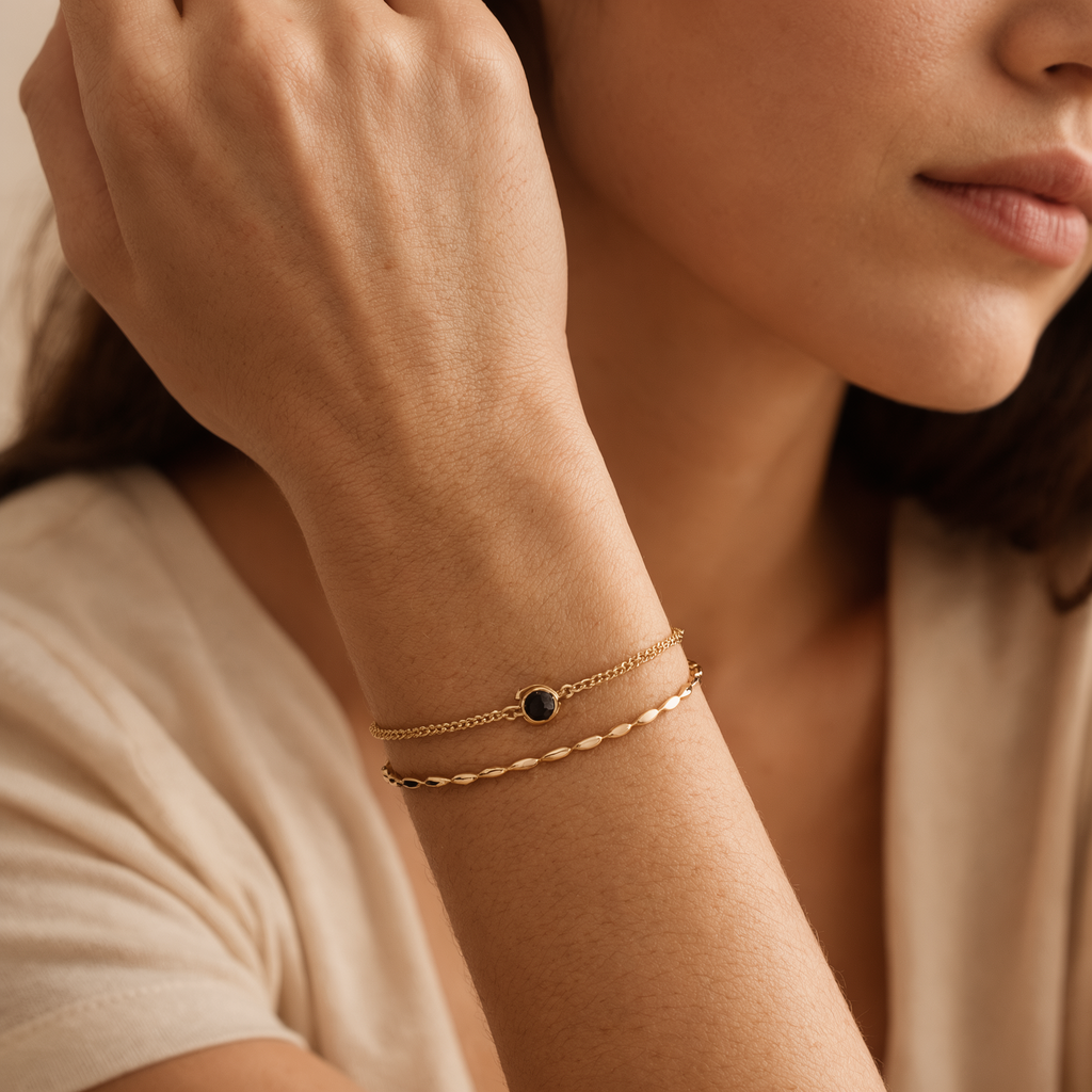 Double Chain Photo Bracelet