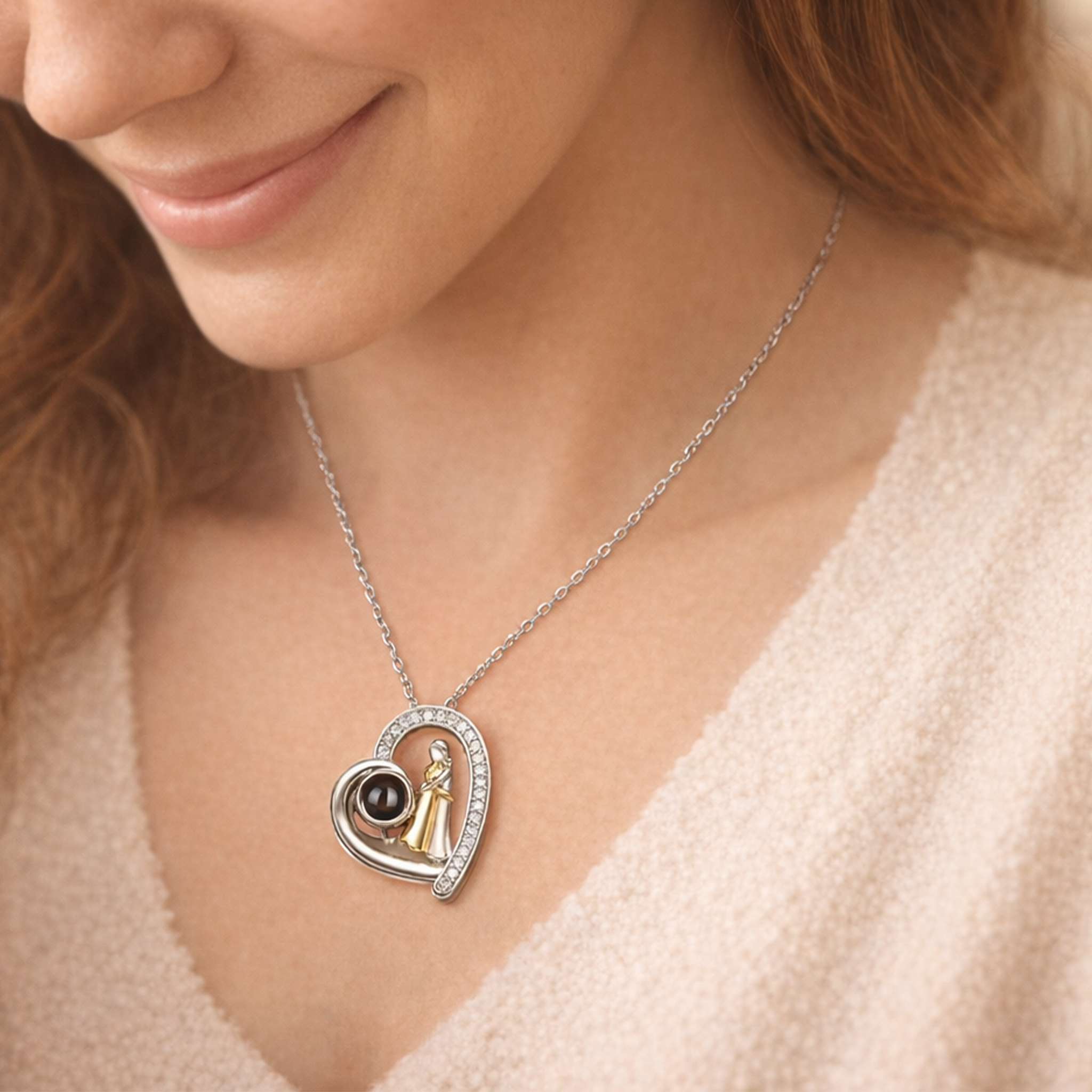 Personalized Photo Necklace for Mom