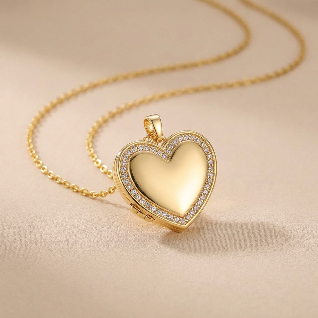 Personalized Heart Locket Necklace