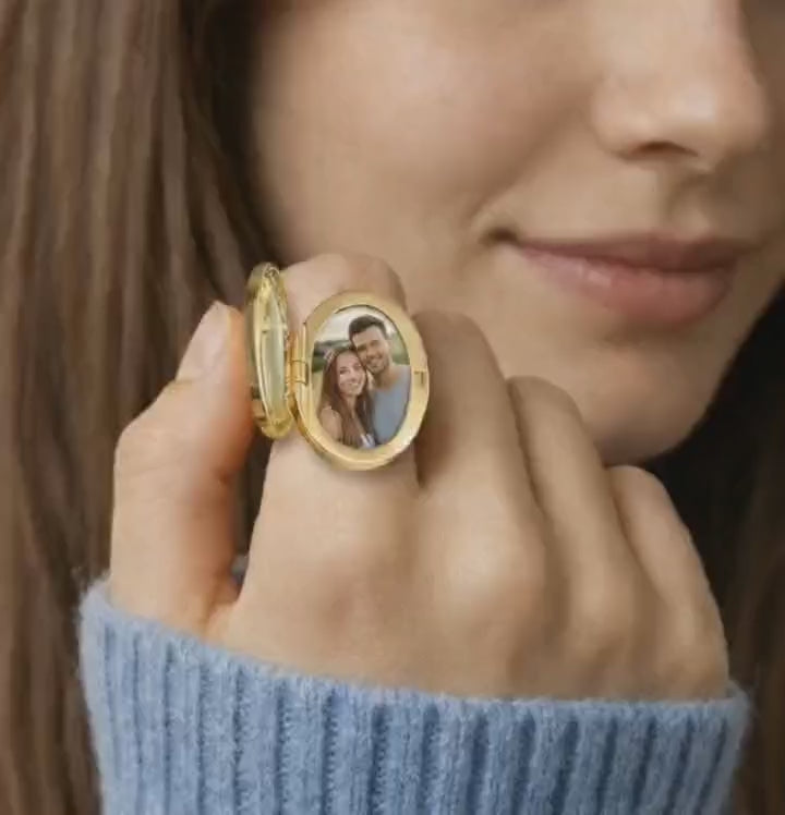 Personalized Photo Locket Ring